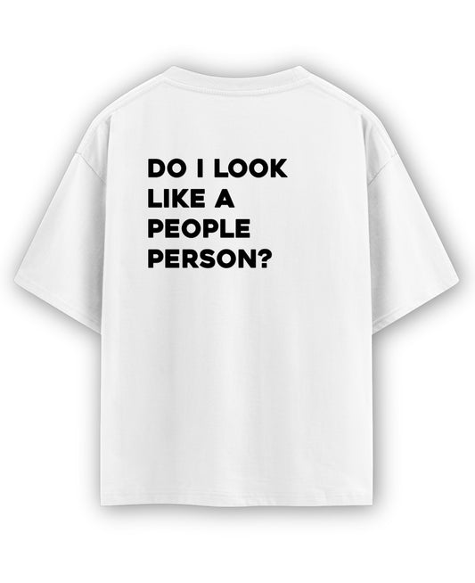 White Oversized T-shirt Back Design