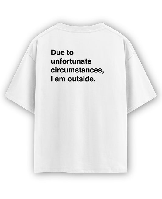 White Oversized T-shirt Back Design