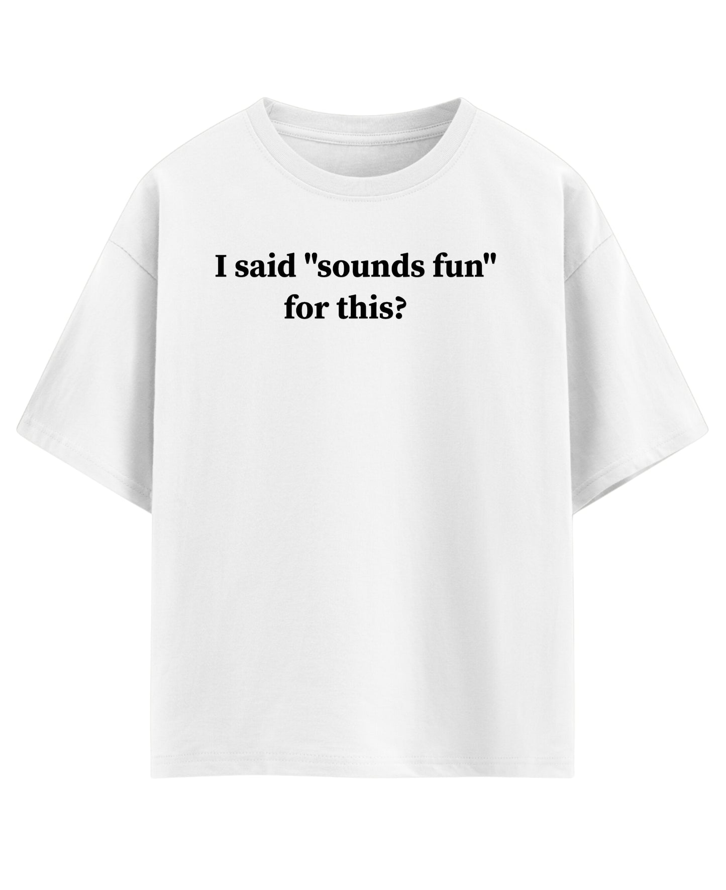 White Oversized T-shirt Front Design