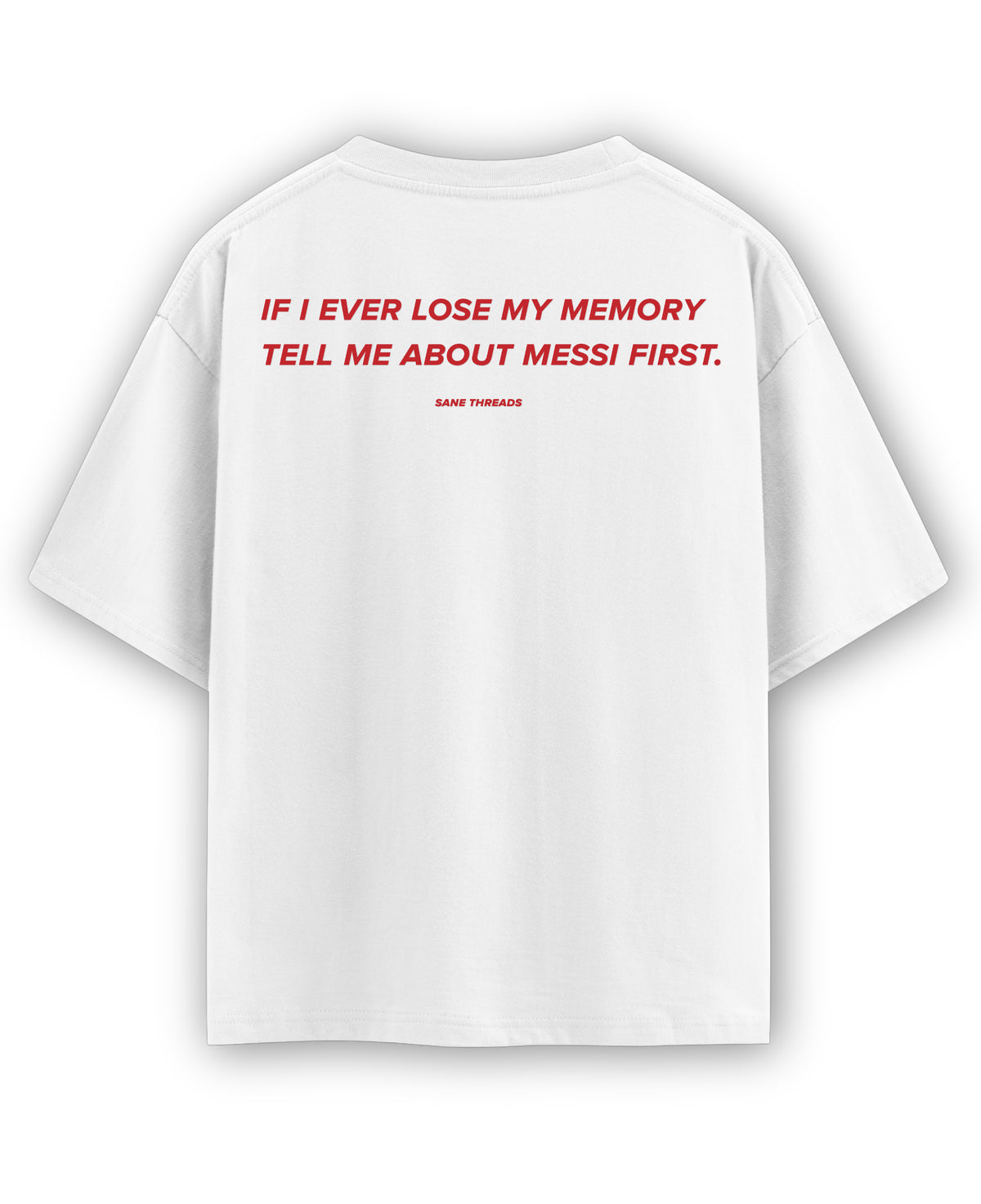 White Oversized T-shirt Back Design