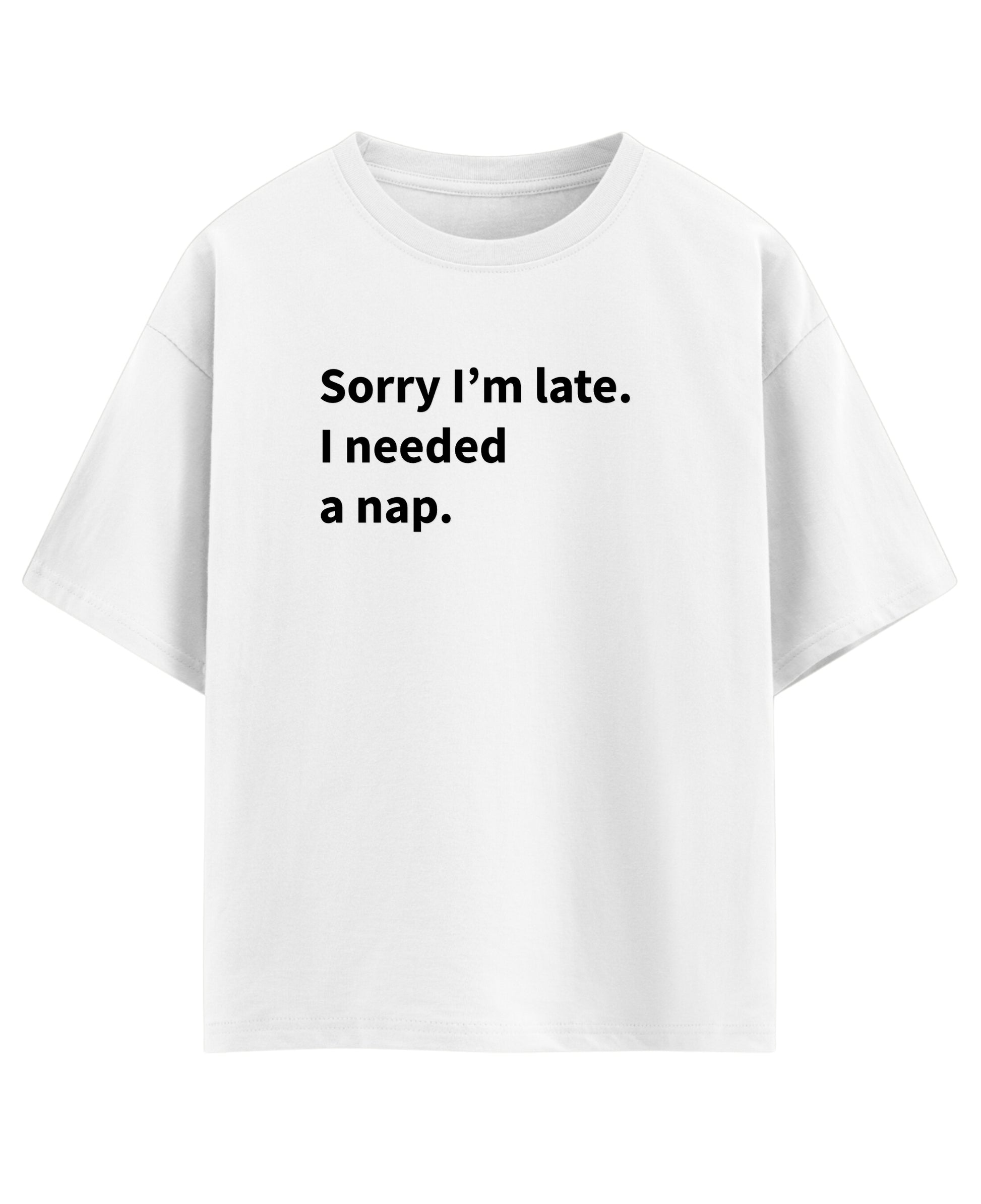White Oversized T-shirt Front Design