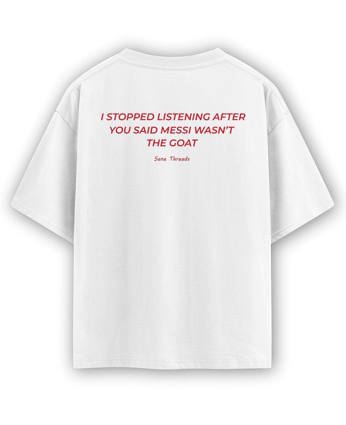 White Oversized T-shirt Back Design