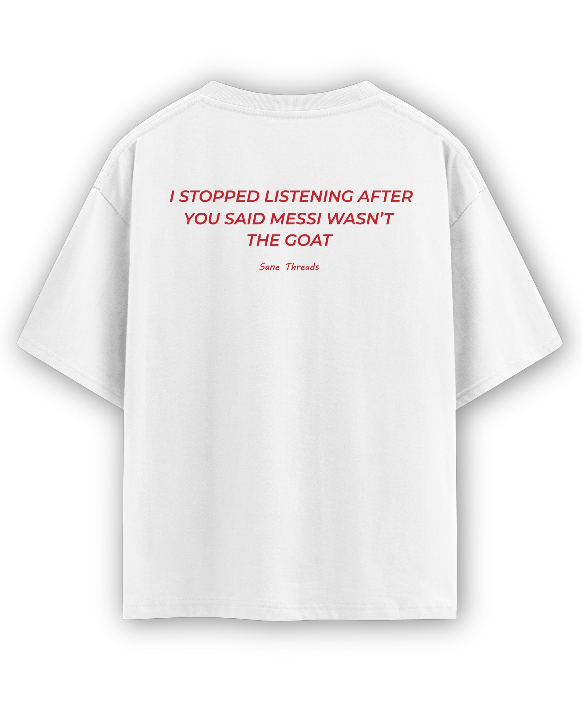 White Oversized T-shirt Back Design