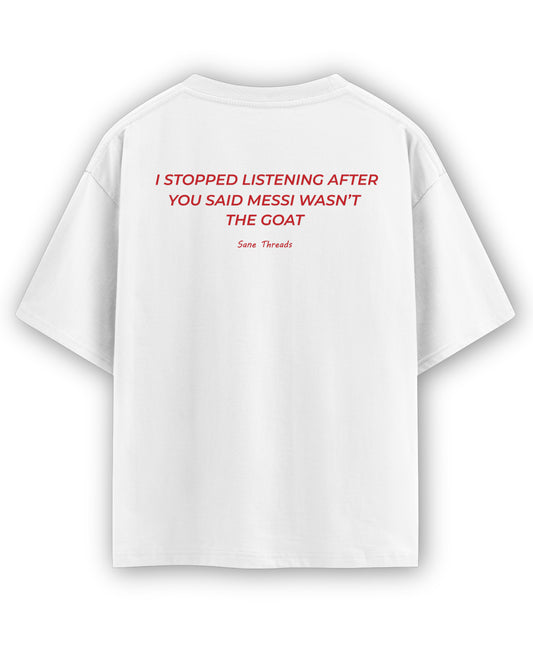 White Oversized T-shirt Back Design