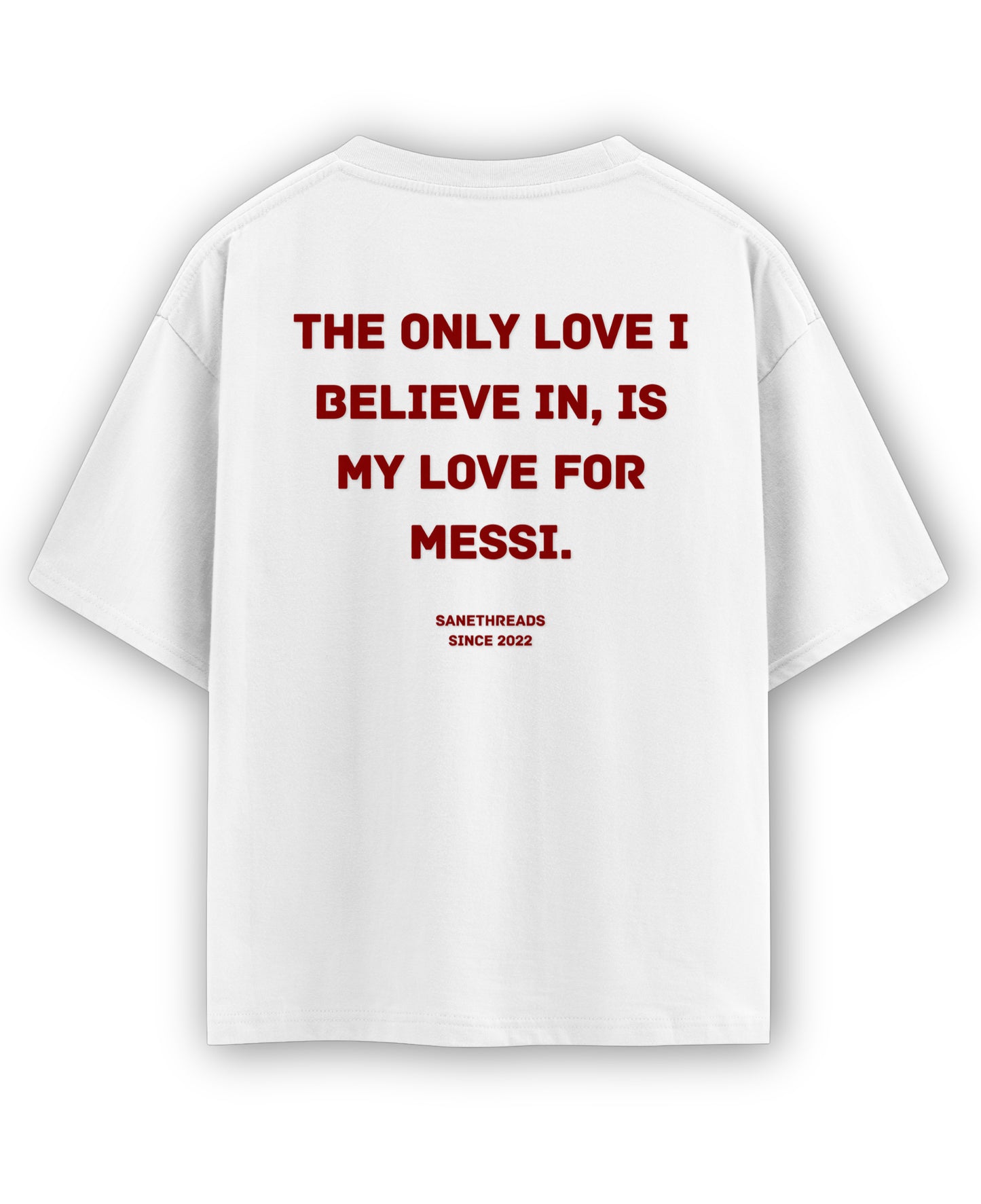 White Oversized T-shirt Back Design