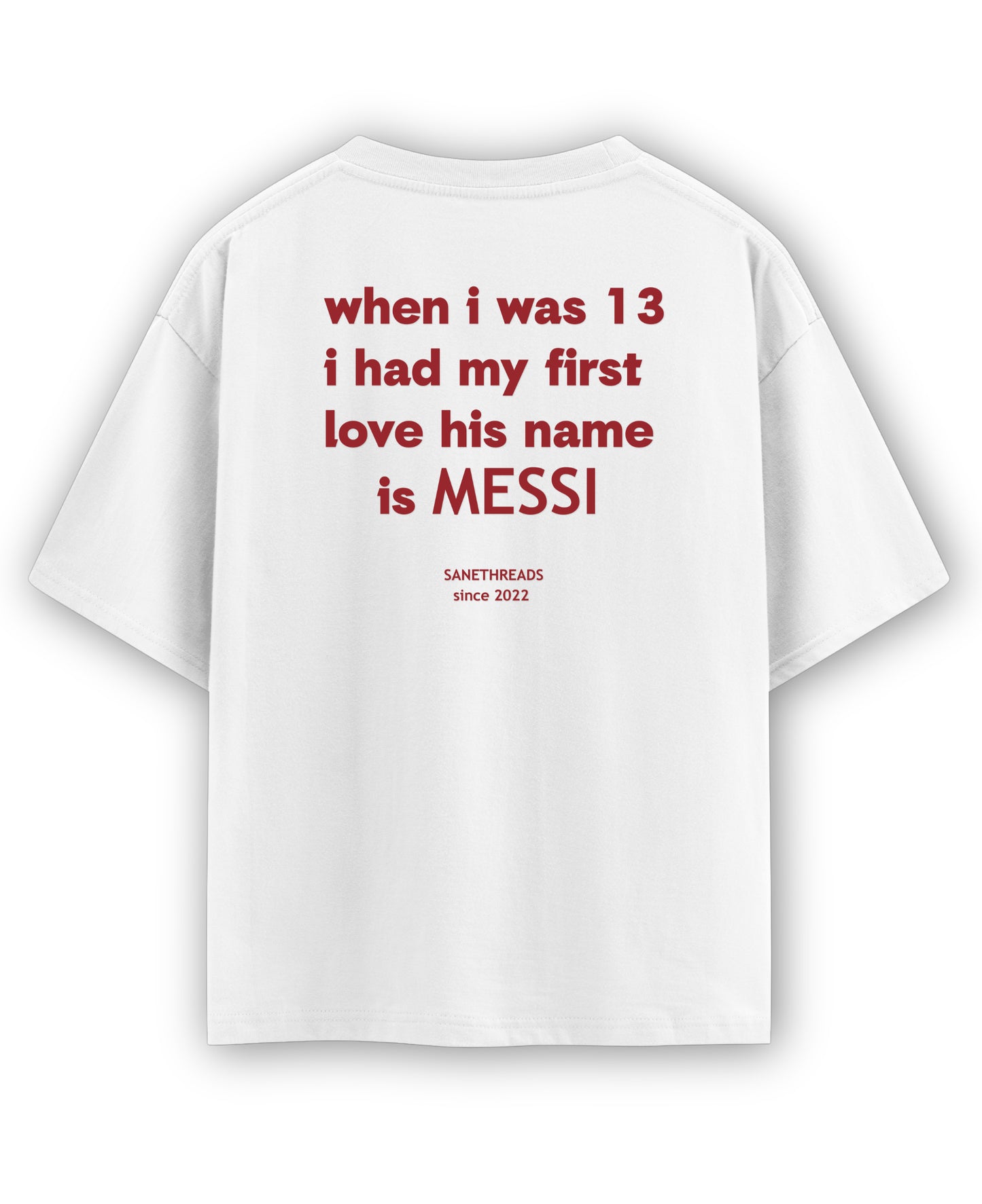 White Oversized T-shirt Back Design