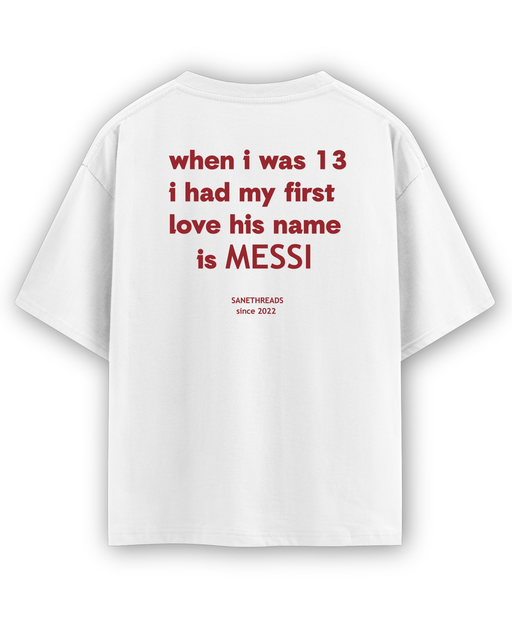 White Oversized T-shirt Back Design